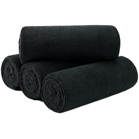 MICROFI New Microfiber Hair Drying Salon Towels, 16 x 29 inches, 4 Pack, Quick Dry, Lint Free Cover