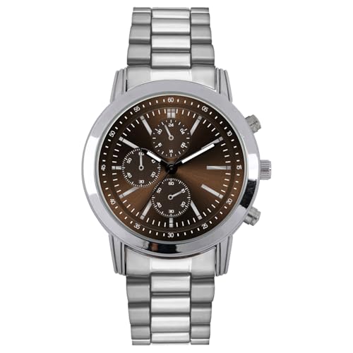 Montre homme bande acier inoxydable argenté étanche COMTEX