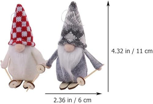 Miniatura 5 de BESTOYARD Colgante de muñeca de esquí, gnomos de árbol de Navidad, adorno de chimenea de Navidad, adorno de muñeca sin rostro, adornos de Navidad,