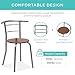 Best Choice Products 3-Piece Wooden Round Table & Chair Set for Kitchen, Dining Room, Compact Space w/Steel Frame, Built-in Wine Rack - Espresso