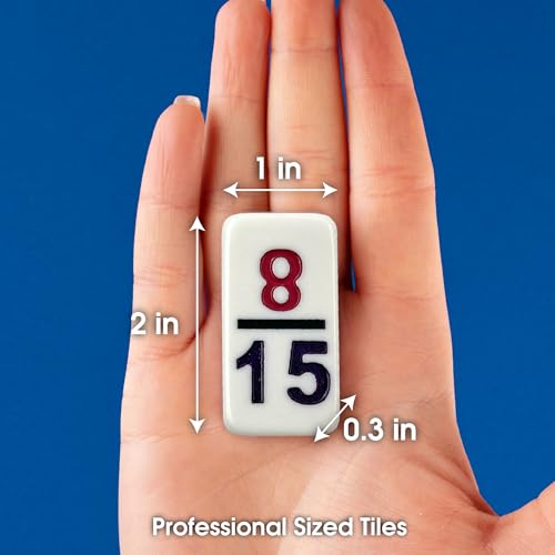 Set profesional de dominó doble con números coloridos 136 piezas miniatura 3