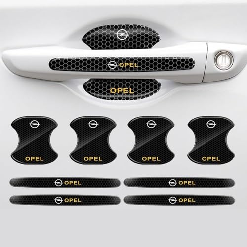 BEDPET 8 Stück Autotürgriff-Aufkleber, für Opel Corsa B C D E F Insignia Sports Tourer Agila gsi Autotür Griffe Schutz Auto Türgriff Schutzfolie