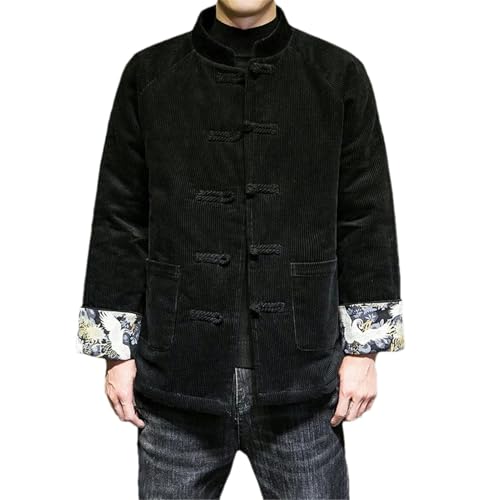 Manteau Kung Fu en velours côtelé haut de gamme boutons artisanaux