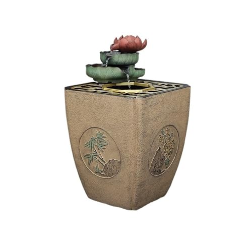 Jingzai202405 Indoor Floor Fountain Indoor Living Room Balcony Outdoor Circulating Water Landscape Fountain Floor to Ceiling Landscape Decoration Water Fountain