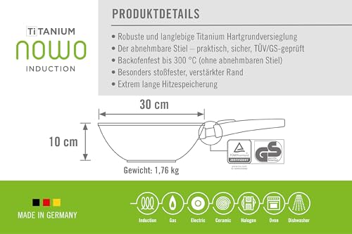 Wok Woll Nowo IL 11030 titanio 30 cm inducción miniatura 7