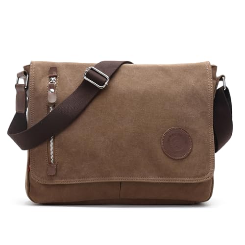 Sac à bandoulière en toile pour ordinateur 13 pouces homme et femme