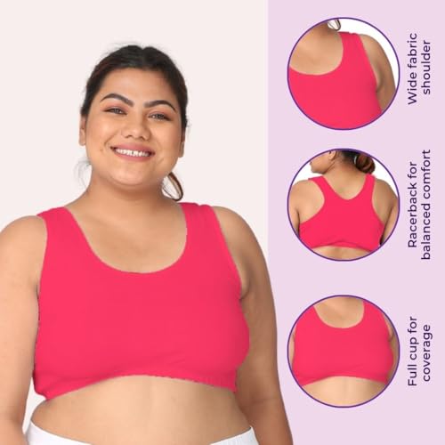 Image of Adira | Plus Size Sleeping Bra for Women | Plus Size Bra | Slip On Bras to Wear at Home | Comfortable Bra | Wirefree & High Coverage | Sleep Support | Avoids Stretch Marks | Pack of 2