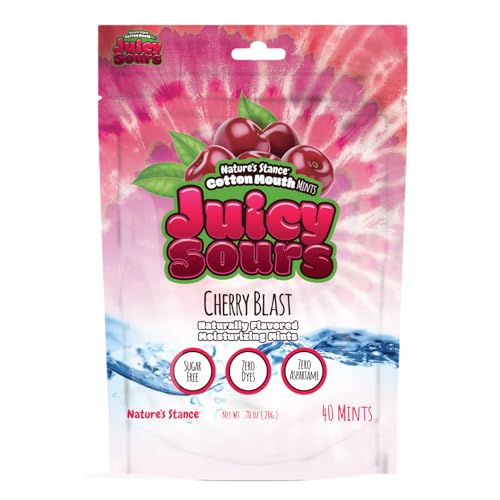 Natures Stance Cotton Mouth Juicy Sours Xylitol Mints Sugar Free 40 CT