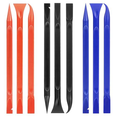 9 Pieces Plastic Paint Scraper Tool for Tight Spaces, Multi-Purpose Non-Scratch Pen-Shaped Kitchen Crevice Cleaning Scraper Tool for Cleaning Stickers, Labels, Food, Oil Stains