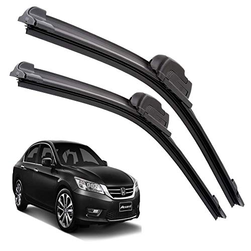 Image of Euro Care Windshield Car Wiper Blades Compatibility with Accord New (Model : 2019-Till Date) - Set of 2Pc D-26,P-19