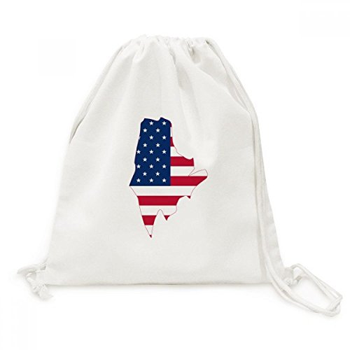 Sac de sport en toile avec cordon de serrage robuste motif Maine