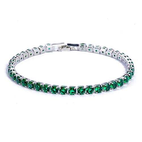 CXWK Braccialetti da Tennis cubici da 4 mm Braccialetto da