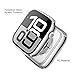 Misxi 2 Pack Tempered Glass Case Compatible for Apple Watch Series 11 (2025) Series 10 42mm, Hard PC Screen Protector Overall Protection Scratch-Resistant Cover for iWatch, 1 Silver + 1 Transparent