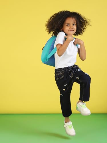 Image of Nautinati Boys Cotton Denim Jeans with Value-Added Detailing | Age 2-10 Years