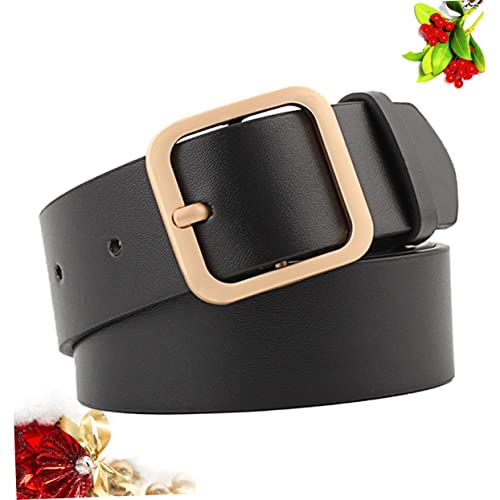 Hemoton Adjustable Women Leather Belt with Square Casual Thin Waistband for Dresses Jeans and Pants Stylish Female Accessory4