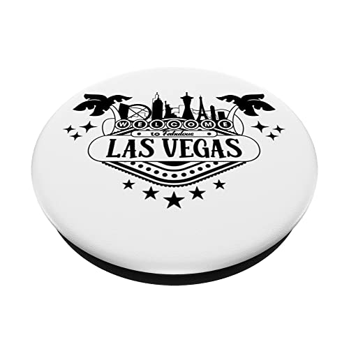 Las Vegas Casino Vegas Strip Nightlife Souvenir and Gifts PopSockets Swappable PopGrip, Black - Image 2