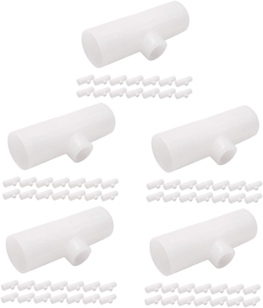 HANABASS 75pcs Automatic Chicken Waterer Tee Fittings Way Connectors for Easy Poultry Watering Suitable for Chickens Ducks and Other Birds