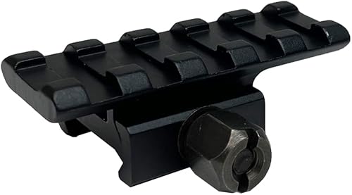 MT050-5 - Soporte elevador Picatinny de perfil bajo con 5 ranuras de 0.5 pulgadas, montaje elevador de riel transparente para puntos rojos, visores,