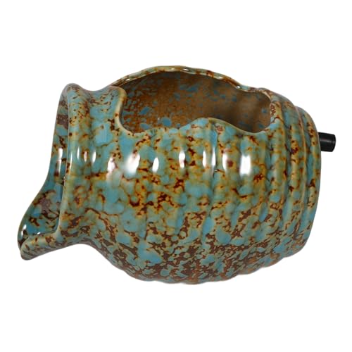 Gatuida Fontaine Décorative Céramique pour Jardin et Intérieur Cruche à Eau Circulante pour Bassin et Aquarium Accessoire de Décoration pour Patio et Balcon