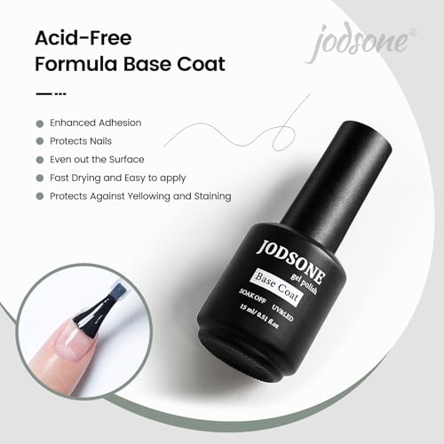 JODSONE 15ml Nail Glue Gel for Nail Tips Long Lasting Extension Glue for Clear Nail Tips Base Coat Top Coat All Need Lamp Cured