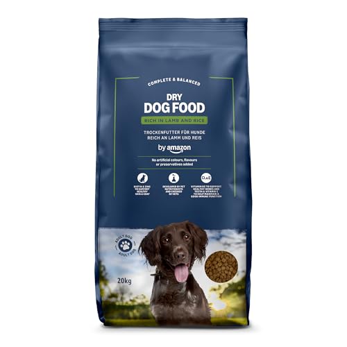 by Amazon - Alimento secco completo per cani adulti ricco di agnello e riso, 1 confezione da 20 kg