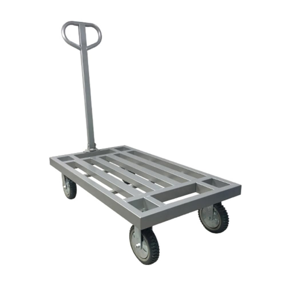 Carro plegable de carga de 500 a 1000 kg, multifuncional, para manejo de almacén, carro pesado (140 x 80 cm, rueda de nailon)