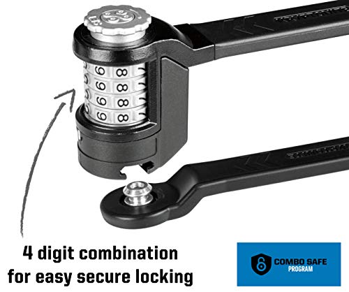 Image of Kryptonite Keeper 585 Folding Combo Bike Lock, Compact High Security Foldable Bicycle Lock with 4-Digit Resettable Combination, Frame Mount for E-Bikes Scooters Road Mountain Bikes, 85cm (33 in) | bike-locks