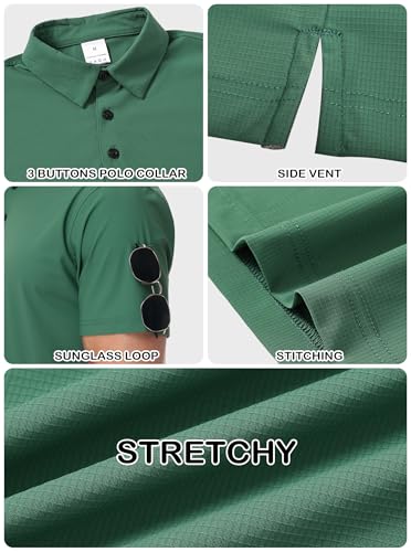 Image of Polo Shirts for Boys Golf Polo Shirt Short Sleeve Boys Performance Polo Dry Fit Stretch Collared UPF50+ Kids Golf Shirts