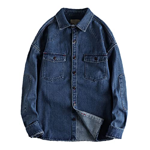 Chemise en jean homme contre la fraîcheur : veste noire décontractée L