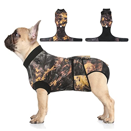 Image of Jiupety Dog Recovery Suit Adjustable, Not Fit Slim and Long Body, Dog Suit for Surgery Recovery, L Size, Anti-Licking Surgical Dog Onesies, Tie-dye