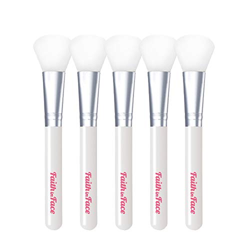 Face Mask Brush 5pcs (White) â€“ Silicone Brush | Face Mask Applicator | Silicone Face Brush | Mask Applicator | Cosmetic Tools | for Modeling Mask | Mud and Clay Applicator | Soft and Flexible Brush