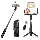 mando a distancia iphone keynote 【Estable y duradero】Este teléfono móvil de tres patas está hecho de aleación de aluminio aeronáutico de alta calidad y duradero. El palo selfie para teléfono móvil cuenta con una gran base de trípode con tres almohadillas de silicona antideslizantes en las patas que pueden evitar en gran medida cualquier situación de torsión o inclinación.