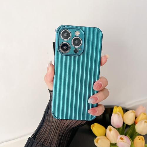 Coque de Bagage colorée iPhone 14 13 12 Pro Max Silicone Souple Bleu Uni