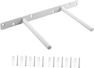 YARNOW Board Support Rod Wall Mount Invisible Shelf Wall Hanging Shelves Shelving Brackets L Brackets Heavy Duty Steel Shelf Supports Floating Shelve Bracket Shelves Partition White Abs