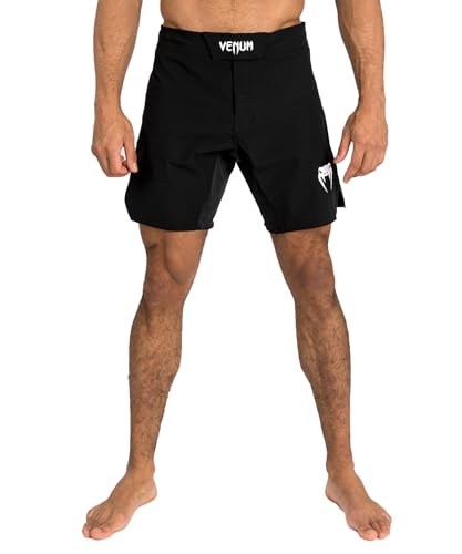Venum Contender Pantalones Cortos de Lucha para Hombre - Negro/Blanco - XL