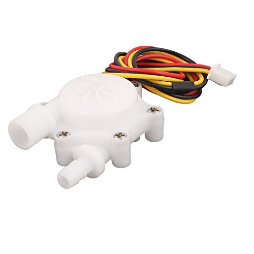 Sensor de flujo de agua uxcell sen-hw06fa G1/4 con efecto Hall y caudal de 0,3 a 3 L/min