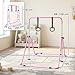 Imagen de HOMCOM Barra de Gimnasia para Niños con Altura Ajustable en 5 Niveles y Anillos