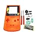 Gehäuse Shell Case Transparent Red Ersatz, für Nintendo Game Boy Color GBC Konsole, Pikachu Limited Edition Full Set mit Screen Portector, Knöpfen Schrauben Gummipads Schraubendreher Aufkleber
