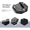 Motorcycle Kickstand Pad, Aluminum Alloy Side Stand Foot Enlarger, Anti-sink Side Stand Extension Plate, Universal Motorcycle Support Accessory (Black)