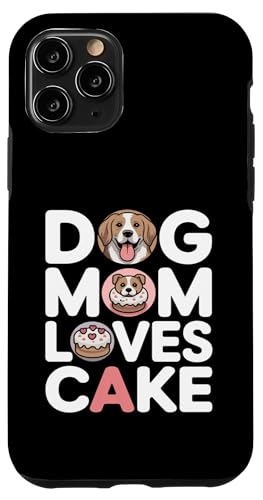 Dog Mom Loves Cake Dog Lover �f�U�[�g �X�}�z�P�[�X iPhone 11 Pro �p