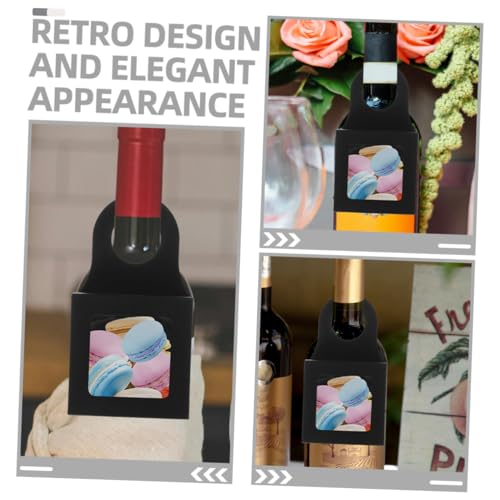 Bouteille de vin étui en papier kraft TOPBATHY et coffret vin rouge pour rangement de cave - 3