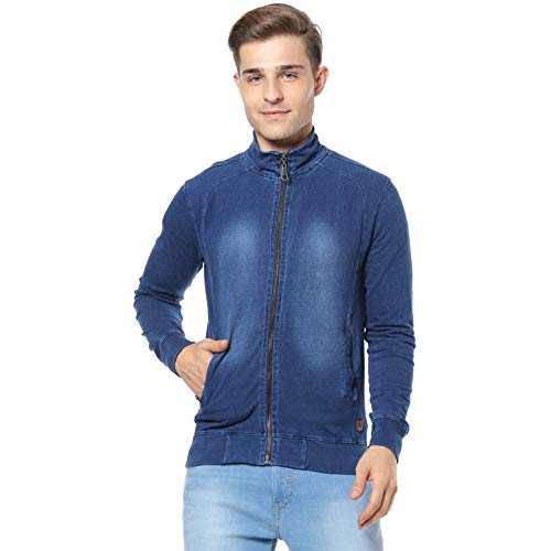 Image of CAHOOT Men Blue Zip Casual Jacket