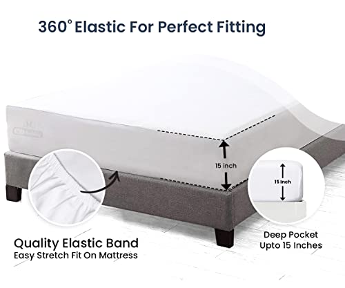 Sgi 400 Tc 100% Egyptian Cotton Bed Sheets, Luxurious Soft For Premium Hotel Quality 4Pc Sheet Set - 1 Fitted Sheet, 1 Flat Sheet & 2 Pillowcase 15" Inch Deep Pocket (Full Xl, Dark Gray Solid) #TOP2