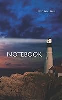 Algopix Similar Product 5 - Notebook Lighthouse lightening storm