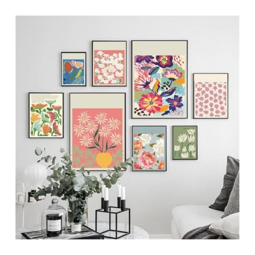 Póster de mercado de flores para decorar tu sala de estar con arte botánico 4