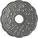 Ekena Millwork CM17TSSLS Terrones Butterfly Ceiling Medallion, 17 7/8"OD x 3 7/8"ID x 1"P, Hand-Painted Silver