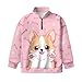 TOADDITDO Girls Half Zip Koala Sweatshirt Rainbow Print Long Sleeve Pullover Jacket 11-12t Lightweight Causal Sweater Coat all Winter Shirts Cartoon Clothes for Girls