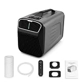 dosiwlatever Condizionatore da Viaggio Portatile 12V 24V – Climatizzatore Tenda E Camper, 5200 BTU, Raffreddamento, Ventilazione, Deumidificazione E modalità Sleep, con Telecomando Grey-12V