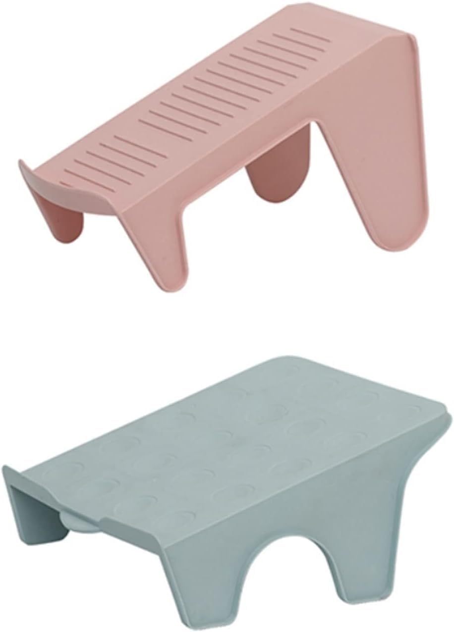 Shoe Slots, 2pcs Shoe Holder Rack Household Storage Double Single Plastic Integrated Simple(D for pair)