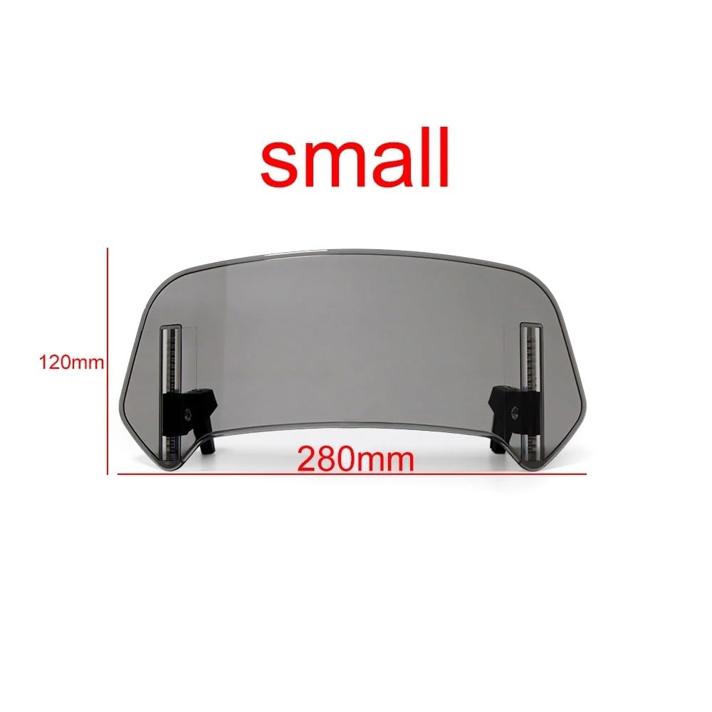 Spoiler di estensione del parabrezza for moto, deflettore dell'aria del parabrezza for Suzuki VS 600 800 DL650 DL1000 DL250 V-STROM 650 1000 XT(A Large Transparent)